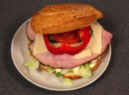 J. Sandwich (skinke/ost)